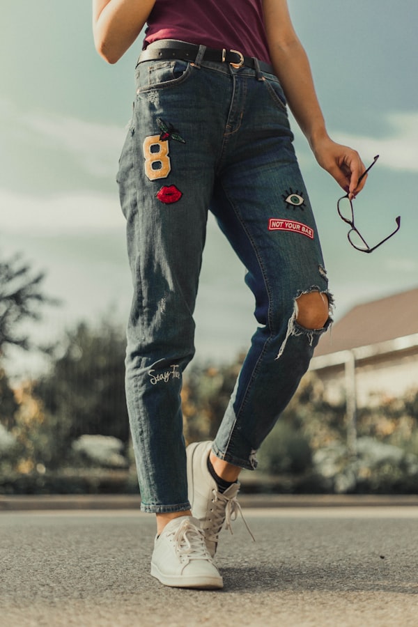 ໂສ້ງຢີນສ໌ຊົງກະບອກ Vintage Denim